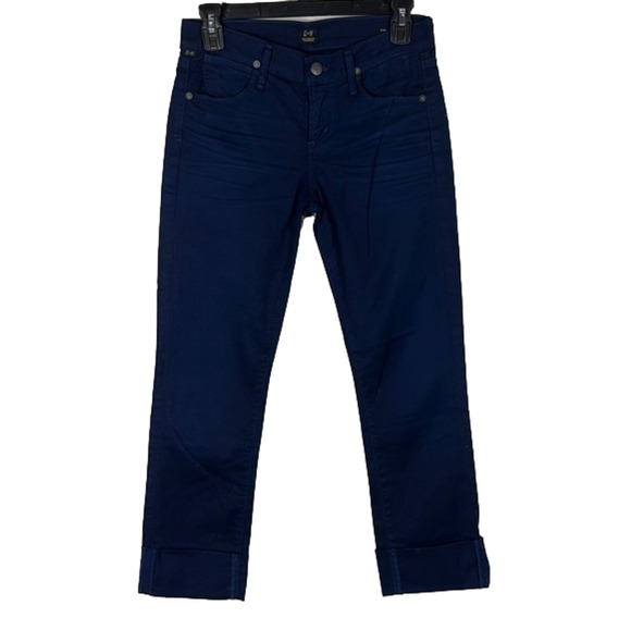 Citizen of Humanity Dani Cropped Straight Leg Pants Blue Size 24 - Picture 1 of 14